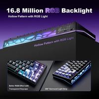 Clavier mécanique sans fil YUNZII AL65 65% 67 touches, trois modes, 2.4G USB C, échange à chaud, rétroéclairage RVB, aluminium CNC, PBT
