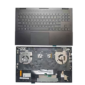 Carcasa Superior con Reposamanos y Teclado Retroiluminado con Distribución US/<span class=keywords><strong>RU</strong></span>/FR/SP/LA/IT/HB para HP Omen 15-EN EK TPN-Q238 Q236 Q208 Negro - Product Image 6