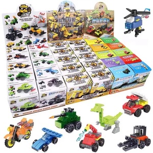 Bloc de construction voiture ensemble jouet avion camions de pompiers modèle de voiture militaire Mini Construction Puzzle ensembles bloc de construction boîte aveugle enfants - Product Image 2