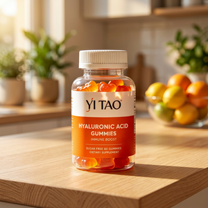 Gommes à l'acide hyaluronique, sans sucre, soutien immunitaire, 60 gommes, complément alimentaire pour la santé de la peau et des articulations. - Product Image 1