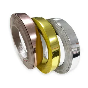 Abs Edge Banding Tape Extrusion Pvc Edge Banding for Mdf Furniture Gloss Metal Brushed Gold