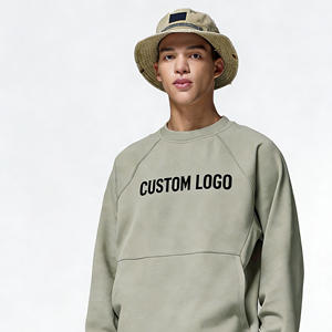 เสื้อสเวตเชิ้ตคุณภาพสูงสั่งทำโลโก้ได้ ทรงโอเวอร์ไซส์ ไหล่ตก ผ้าฝ้าย 100% สำหรับฤดูใบไม้ร่วง ไซส์พลัส  แบบเปล่า สำหรับงานพิมพ์ลายด้วยความร้อน ODM - Product Image 3