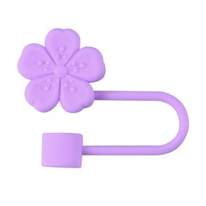 Nueva Tapa de Silicona para Pajitas con Diseño de Flor de Ciruelo, Tapón de Silicona de Grado Alimenticio, Cubierta de Silicona Suave a Prueba de Polvo para Pajitas de Vasos - Product Image 5