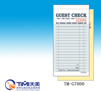 Carnets et blocs-notes autocopiants 2024 CT-G7000 pour restaurants avec papier offset