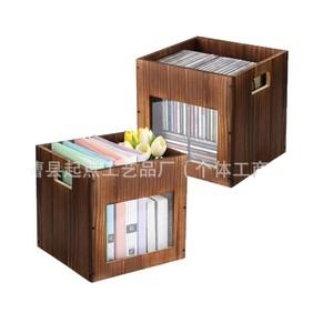 Wooden <b>storage</b> <b>box</b>, simple design, for storing records, books, <b>documents</b>, children's toys, and clothes; can be carried by hand. - Product Image 2