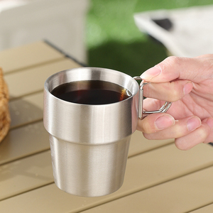 Stainless Steel <strong>Collapsible</strong> Tea Water <strong>Cup</strong> Outdoor Camping Mountaineering Custom Double Wall Insulated Coffee Mug Travel <strong>Cups</strong> - Product Image 5