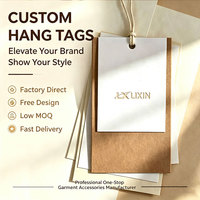 Étiquettes personnalisées pour vêtements avec logo de marque privée, étiquettes de prix, étiquettes suspendues avec cordon