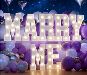 Lettere Luminose Personalizzate 'SPOSAMI' da 3, 4, 5, 6 Piedi, Insegna LOVE per Eventi e Matrimoni, Grandi Numeri Luminosi in Acciaio Inox - Product Image 2