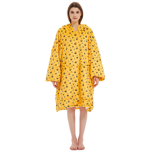 Custom <strong>Snuggle</strong> Flannel Fleece Anime Blanket <strong>Hoodie</strong> Cozy Long Sleeve Polyester in Modern Korean Style for Women and <strong>Men</strong> - Product Image 2