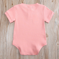 Ensemble barboteuse côtelée en coton biologique respirant pour nouveau-nés filles, avec short à cordon de serrage, collection mode pour bébés