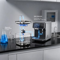Fontaine à eau pour animaux de compagnie sans fil en acier inoxydable 2L avec capteur de mouvement, fontaine à eau automatique rechargeable pour chat