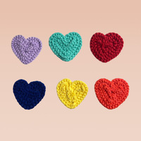 ZSY Personnalisé Crochet Coeurs Applique Brodé Patch Chapeau Décoratif et Sac Vêtements Accessoires