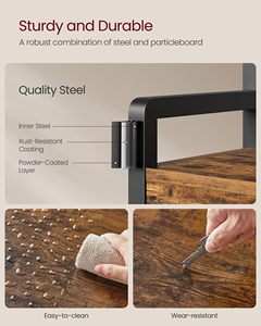 <span class=keywords><strong>Perchero</strong></span> de <span class=keywords><strong>Madera</strong></span> Maciza Estilo Rústico Vintage Color Marrón con Banco Extraíble para Almacenamiento de Zapatos - Product Image 4
