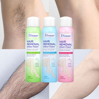 Spray mousse dépilatoire Disaar, sans douleur et en douceur, à l'aloe vera, au citron et à la rose, mousse dépilatoire biologique