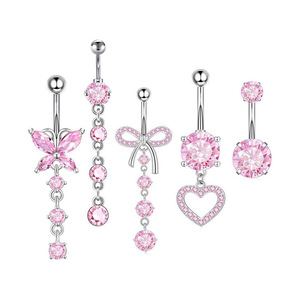 Zircone farfalla <span class=keywords><strong>ombelico</strong></span> anello pendente in acciaio titanio barra <span class=keywords><strong>ombelico</strong></span> <span class=keywords><strong>Piercing</strong></span> <span class=keywords><strong>oro</strong></span> placcato in acciaio inox cristallo gioielli da donna - Product Image 4