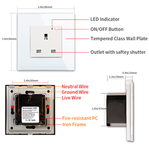 Bingoelec 16A wifi Anh/EU 220V Phích Cắm Điện tường ổ cắm nhà thông minh thiết bị chuyển mạch và ổ cắm làm việc với tuya Alex - Product Image 2