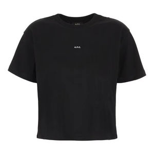 Marca de lujo de alta calidad APC negro 100% algodón camiseta cuello redondo manga corta Camiseta corta - Product Image 1