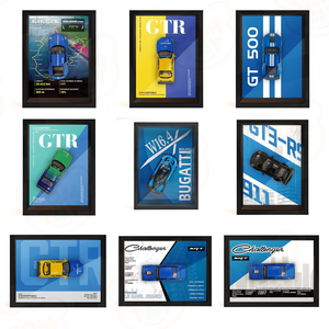 Modèle de moto suspendu en alliage 1/32 avec éclairage, ornement exquis pour décoration murale de la maison, cadeau pour garçon, modèle HX-00 - Product Image 3