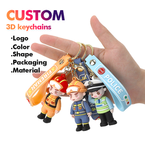 Porte-clés mascotte 3D moulé en PVC/silicone personnalisé OEM, figurine <span class=keywords><strong>de</strong></span> personnage <span class=keywords><strong>de</strong></span> dessin animé, MOQ 3000 pièces - Product Image 2