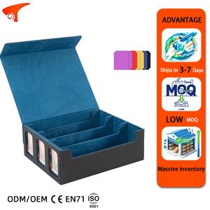 กล่องใส่การ์ด Torson PU Flannel แบบสองชั้นอเนกประสงค์ สำหรับการ์ด 1100+ ใบ รุ่น Game Commander UG พร้อมฝาปิดแบบมีหน้าต่างแสดงผลที่สามารถแยกส่วนได้ - Product Image 1