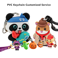 Pinshuo Maßgefertigter 3D-Cartoon-Schlüsselanhänger PVC-Schlüsselanhänger Puppen-Rucksackanhänger für Kinder 3D-Silikon-Gummi-Schlüsselanhänger