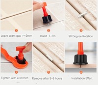 Pince d'entretoises de localisateur de niveleur de carreaux en plastique moderne de type T pour murs de construction système de nivellement de carreaux pour appartements