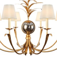 Lustre en fer doré style vintage américain avec abat-jour en tissu blanc, luminaire suspendu décoratif pour la maison, le salon, la chambre à coucher