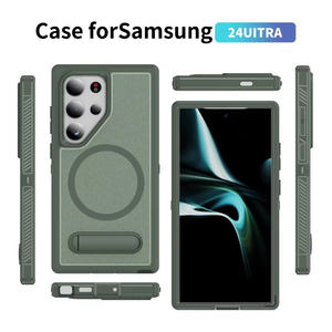 Étui magnétique robuste pour béquille Protection contre les chutes étui rigide givré pour <span class=keywords><strong>Samsung</strong></span> Galaxy S24 Ultra S24 <span class=keywords><strong>Plus</strong></span> S23 Ultra S25 - Product Image 3