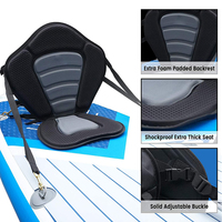 Conception spéciale de qualité supérieure Siège de kayak rembourré de luxe Siège de bateau de pêche avec sac de rangement Siège de planche à pagaie SUP détachable