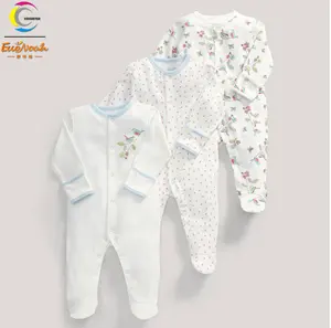 Newborn cotton baby wear unisex 3 pcs longsleeve rompers