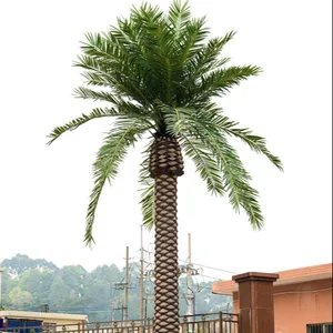 شجرة نخيل ملكية من جوز الهند, شجرة نخيل ملكية من جوز الهند بجزء علوي 16 قدم للزينة الخارجية شجرة نخيل اصطناعية ذهبية للبيع