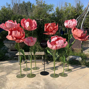 Decoración de Boda, Flores Gigantes Artificiales Simples con Tallo de Seda y Plástico, Fácil Montaje para Eventos - Product Image 1