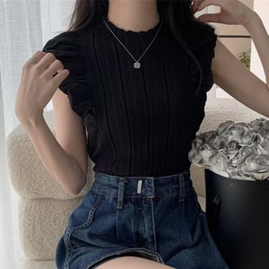 OEM venta al por mayor de las mujeres de verano transpirable moda chaleco bonito sin mangas cuello redondo señoras suéter de color sólido - Product Image 4