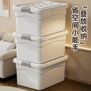 Caja de almacenamiento para el hogar, organizador de ropa rectangular de color sólido, tapa abatible de gran capacidad con tapa para ropa y juguetes - Product Image 5