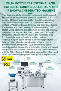 Système de production automatique de codage laser de bouchons avec alimentateur vibrant, inspection visuelle multicaméras et vérification des codes QR - Product Image 4