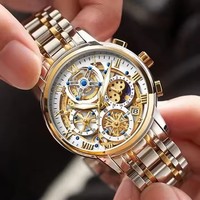 Montre 8973 personnalisable avec votre logo, montres originales en acier, chronographe étanche, montre sport à quartz pour homme