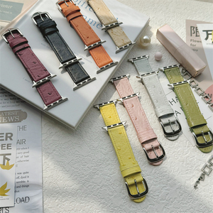 Cinturino per <span class=keywords><strong>Apple</strong></span> <span class=keywords><strong>Watch</strong></span> in vera pelle con motivo struzzo, accessorio di alta qualità - Product Image 3