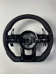 Volant de voiture sport noir en cuir W204 W205 AMG CLA, <span class=keywords><strong>prix</strong></span> promotionnel pour <span class=keywords><strong>Mercedes</strong></span>-Benz - Product Image 5