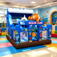 Château gonflable commercial Minye pour adultes, toboggan gonflable combiné, location pour fêtes, intérieur/extérieur, qualité parc océanique, PVC CE