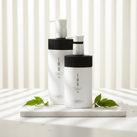 Bouteille vide en PE à pompe, personnalisée, ronde, pour gel douche, désinfectant pour les mains et lotions