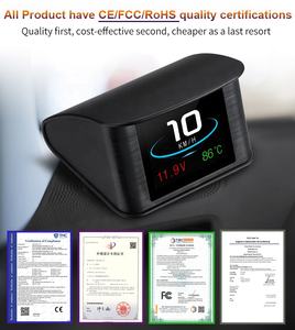 เครื่องวัดความเร็วแบบดิจิตอลระบบ HUD สำหรับรถยนต์ <span class=keywords><strong>P10</strong></span>อิเล็กทรอนิกส์100 + ฟังก์ชั่นการวิเคราะห์ <span class=keywords><strong>OBD2</strong></span> - Product Image 3