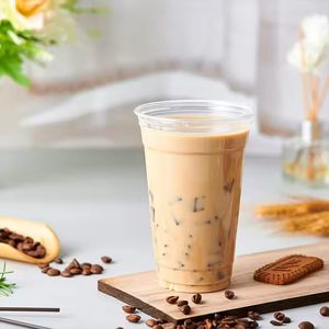 Customized-disposable16oz Pet plastique arabe boissons chaudes et froides café lait tasses à thé pour Milktea Cecream sans couvercle 400 ml - Product Image 3