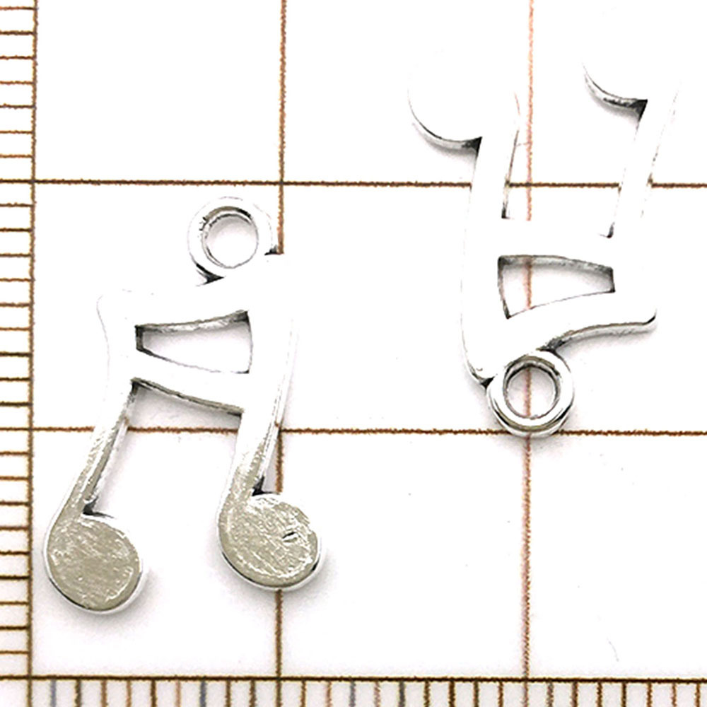 One antique silver musical note - 0.5g - 11*16mm - 15760