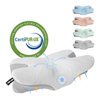 Oreiller cervical en mousse à mémoire de forme en forme de papillon pour couple, anti-pression, marin/solide, soulagement de la douleur au cou, certifié OEKO-TEX, personnalisé