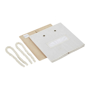 Bamboo Fabric <strong>Storage</strong> Bins for <strong>Cube</strong> <strong>Organizer</strong> with Cotton Rope Handles