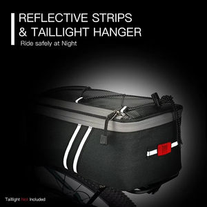 Alforja impermeable para ciclismo, portaequipajes con reflector ajustable, sillín trasero para bicicleta, bolsa de viaje para bicicleta con cubierta para lluvia - Product Image 3