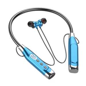 Nuevo Reproductor MP3 Magnético con Banda para el Cuello, Carga Rápida Tipo-C, Pantalla LED, Auriculares Inalámbricos para Deportes, Karaoke y Juegos - Product Image 1