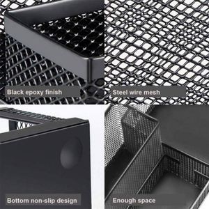Professional Most Popular Home Office Supplies Wire Metal Women Makeup Mesh Desk Organizer with Sliding Drawer - Product Image 4