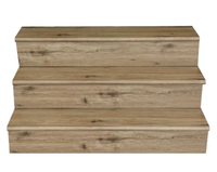 Marches et contremarches d'escalier en bois et acier, design moderne, en contreplaqué HPL, écologiques, économiques, sur mesure