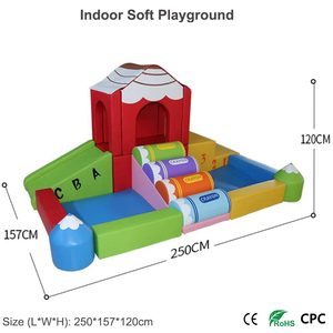 Aire de jeux intérieure, toboggan style crayon, jouets souples avec structure d'escalade et piscine à balles pour la <span class=keywords><strong>maternelle</strong></span>, la maison, la garderie, l'hôtel, le café-jeux, certifié CE - Product Image 1